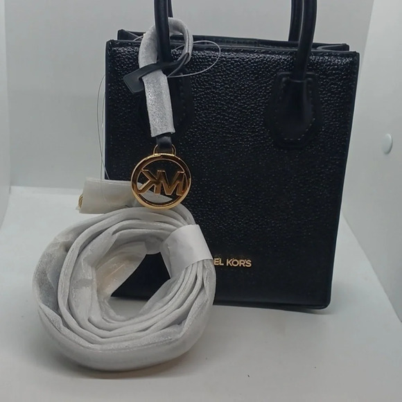 Michael Kors Mercer Black Extra-Small Leather Crossbody/Clutch Bag - Picture 8 of 9